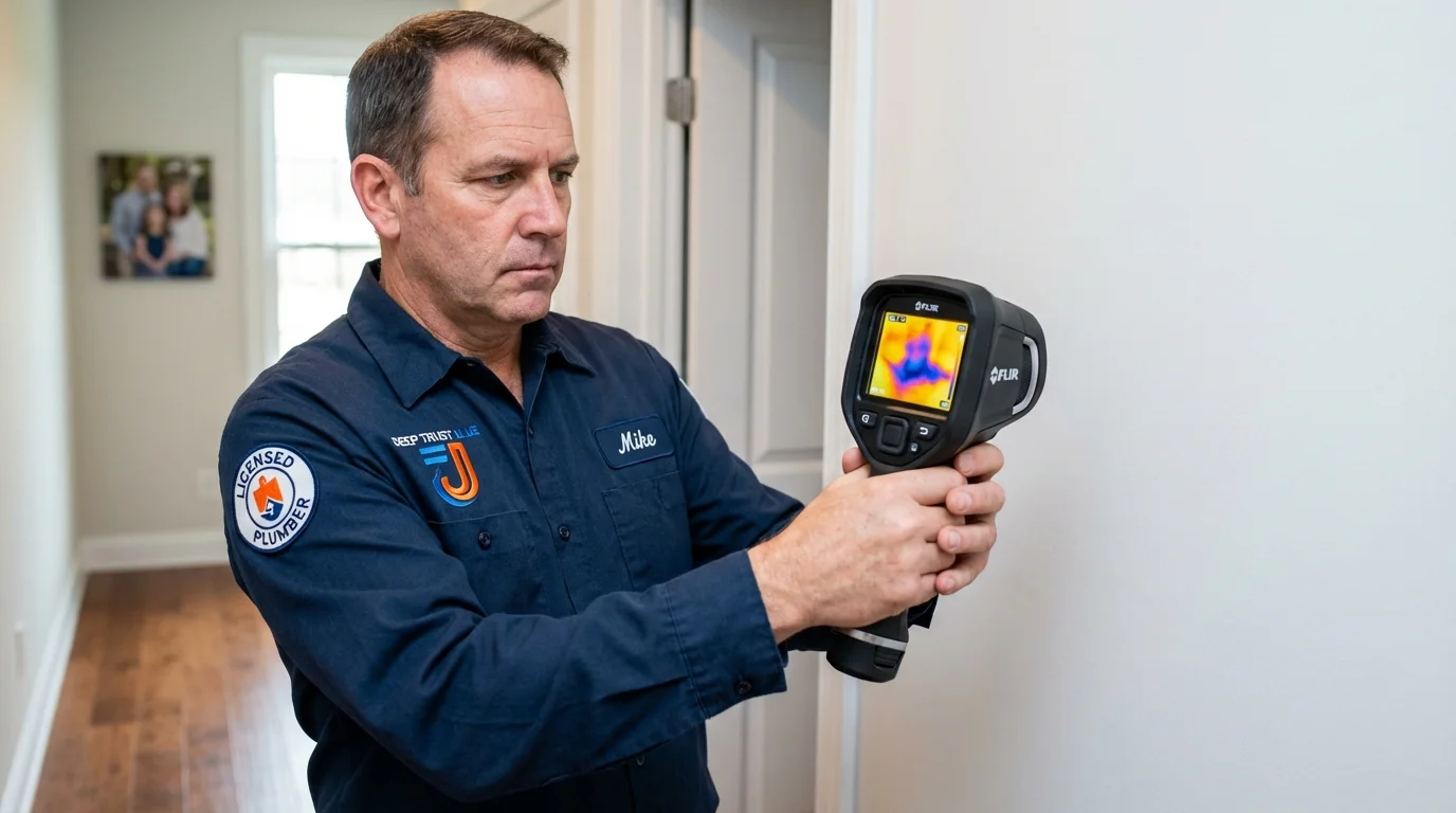 Thermal imaging leak detection by Johns Plumbing LLC in Mitchellville